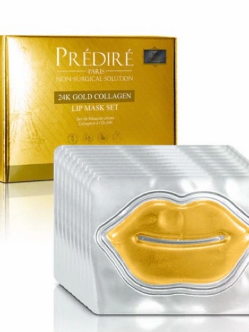 Prédiré 24K Gold Collagen Lip Mask - Gold Hydrating Lip Patches